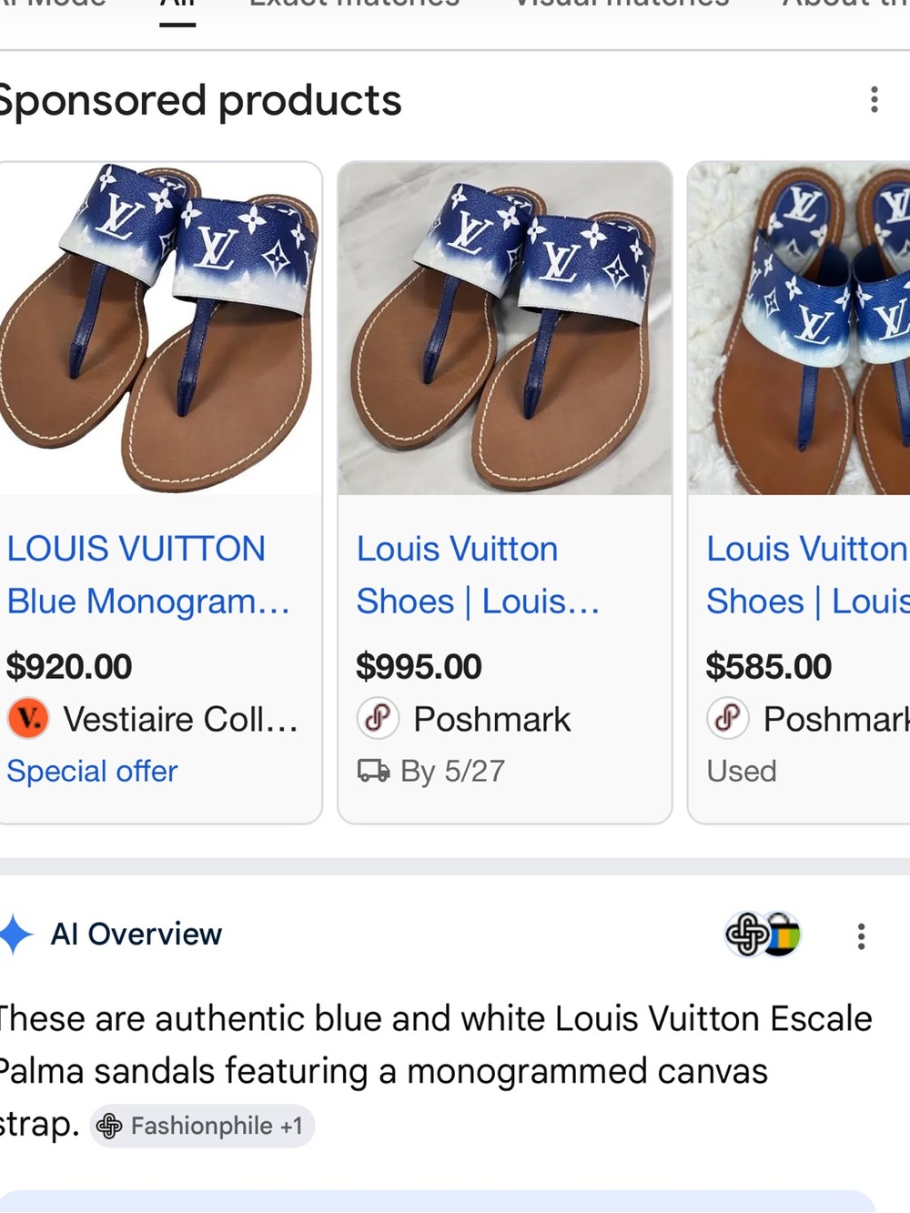 LOUIS VUITTON Monogram Escale Palma Sandals - Picture 4 of 8